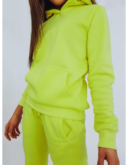 Női kapucnis pulóver BASIC világoszöld