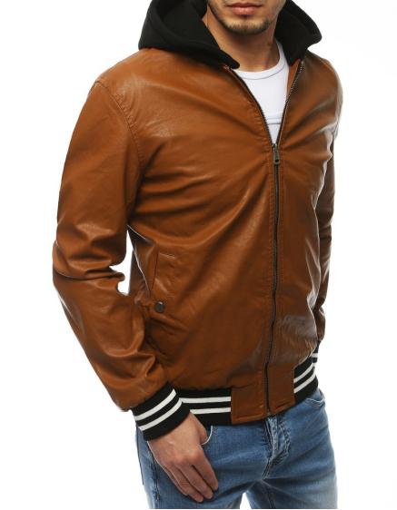 Férfi átmeneti bőrdzseki homok színben