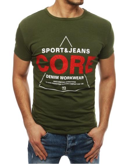 Pánske tričko T-shirt s potlačou svetlo šedé RX4051