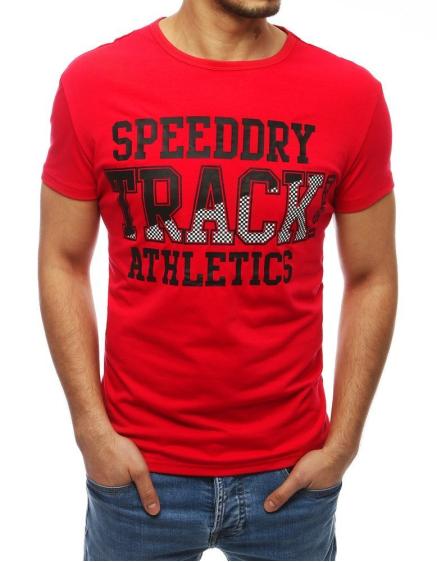 Férfi póló póló nyomtatott piros RX3910