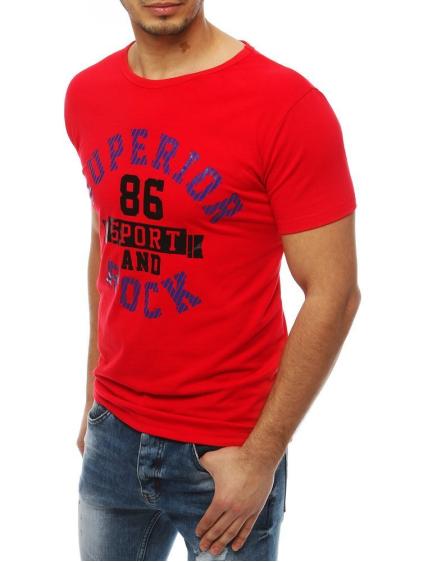 Pánske tričko T-shirt s potlačou červenej RX4008