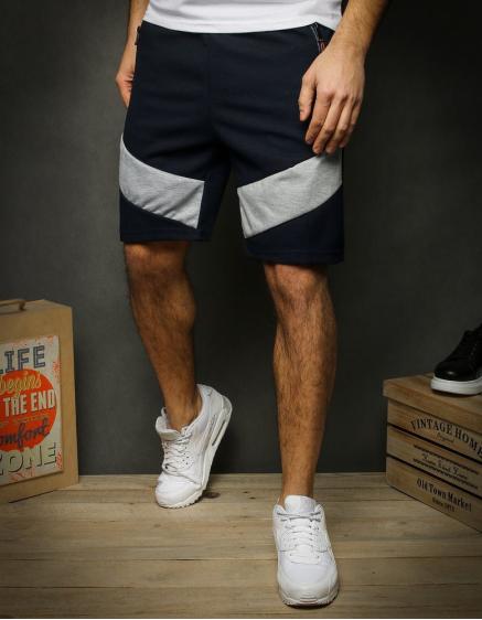 Pánské teplákové kraťasy tmavě modré SX1095