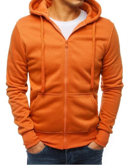 Pánska mikina s kapucňou oranžová BX4500