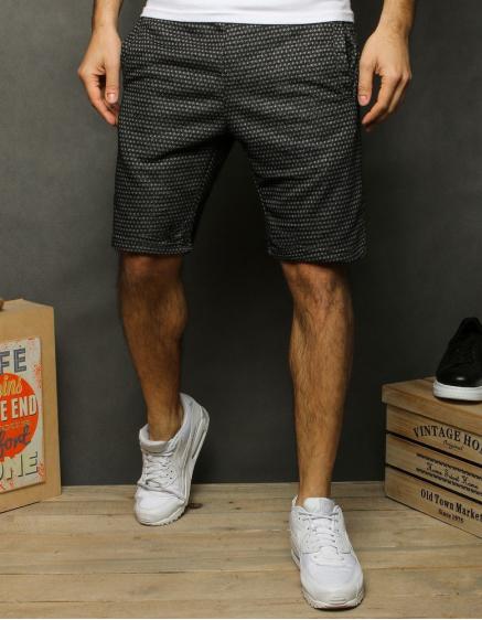 Krátké pánské kraťasy teplákové  černé SX1187