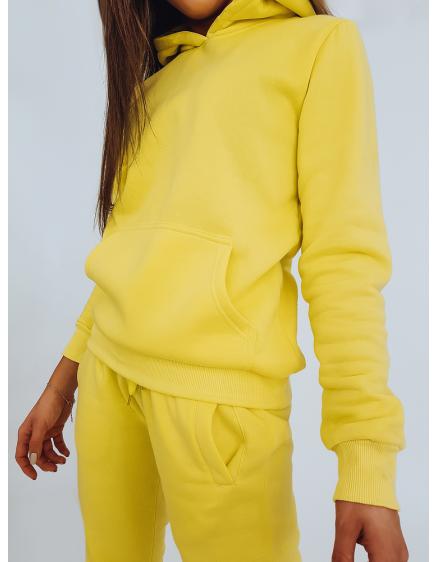 Dámska mikina s kapucňou BASIC žltá BY0319