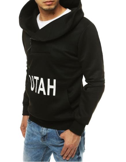 Férfi kapucnis pulóver fekete BX4528