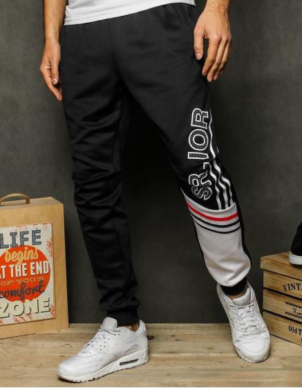 Pánske tepláky čierne UX2529