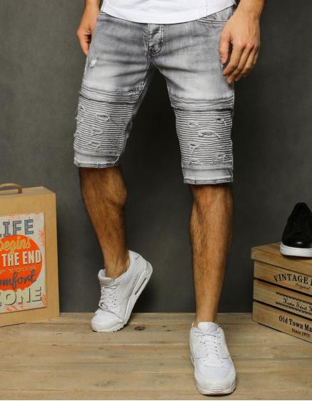 Férfi világos szürke farmer rövidnadrág SX1205