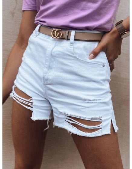 Dámské džínové kraťasy DEVIS bílé SY0166