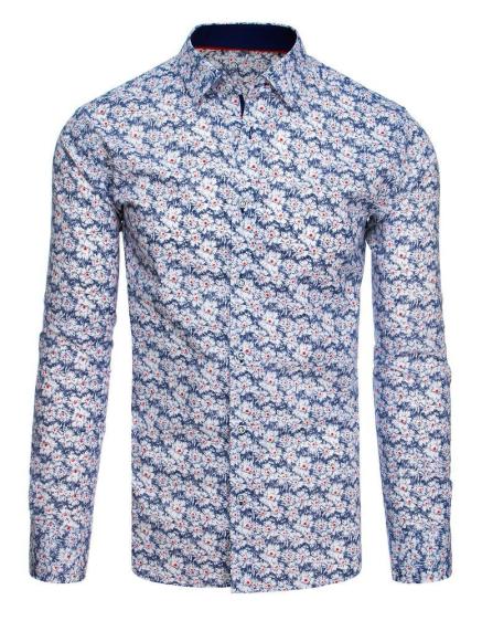 Fehér férfi mintás ing DX1872