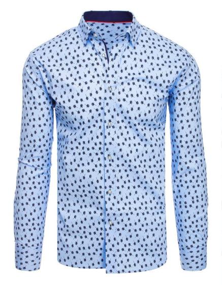 Pánska modrá košeľa kvantifikované DX1882