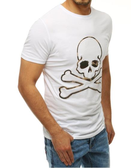 Pánske tričko s potlačou bielej RX4211