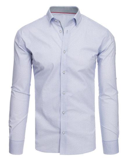 Bílá pánská košile vzorkovaná DX1886