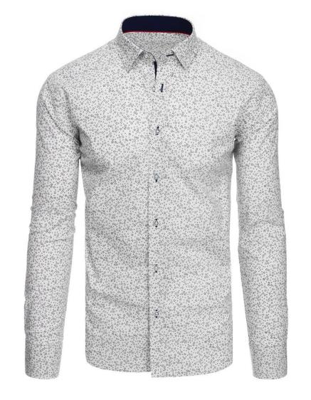 Bílá pánská košile vzorkovaná DX1890