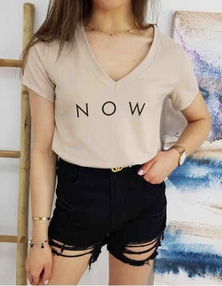 Női NOW póló bézs