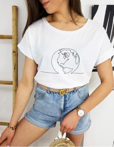 Női póló GLOBE fehér