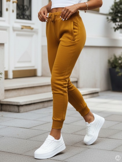 Dámske športové tepláky FITS hnedé