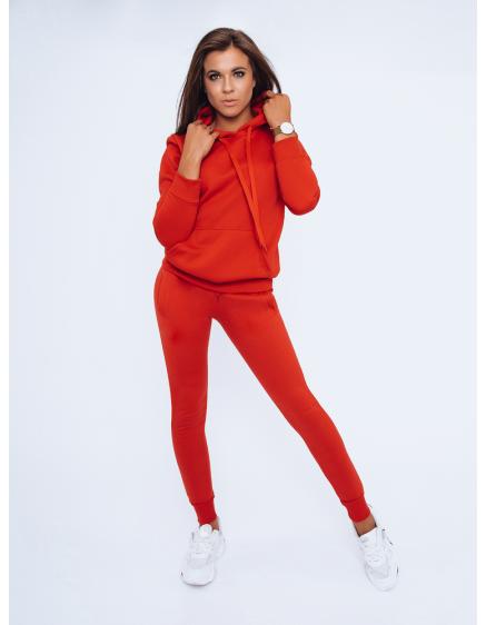 Dámská tepláková souprava s kapucí DRESSLILY červená 