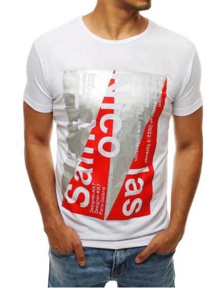 Pánska tričko s potlačou bielej RX4264