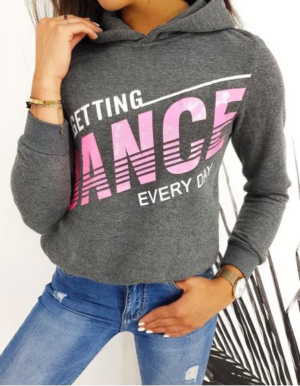 Dámska mikina DANCE tmavo šedá