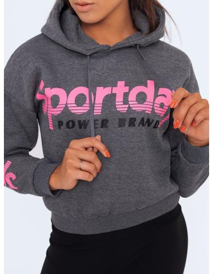 Dámska mikina SPORTDAY tmavo šedá