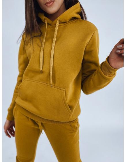 Női kapucnis pulóver BASIC caramel