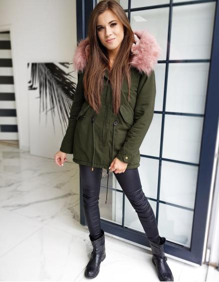 Dámska parka s kapucňou DESTONS zelená