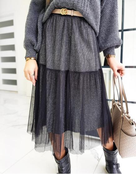 Dámska sukňa MAXI BETTY TULLE čierna