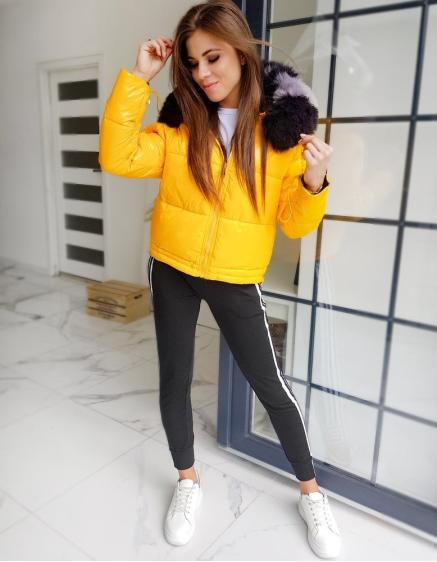 Dámská prošívaná bunda SEPHIA žlutá