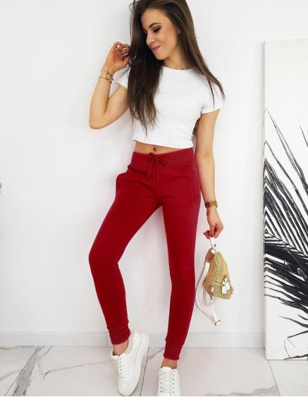 Dámske športové tepláky FITT červená