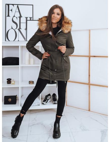 Dámska obojstranná parka RENEVI 2v1 zelená