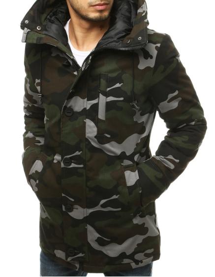 Pánská bunda zimní s kapucí khaki tx3475