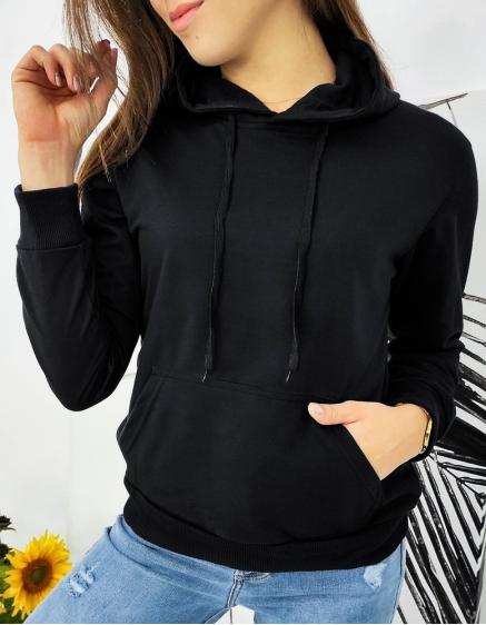 Női kapucnis pulóver MODIVOS fekete