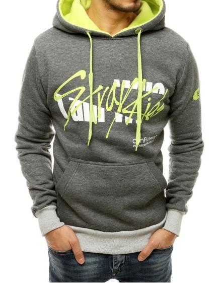 Pánska mikina s kapucňou šedá