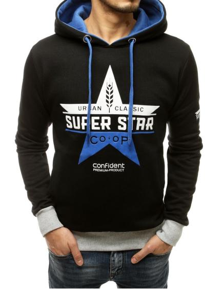 Pánska mikina s potlačou čierna