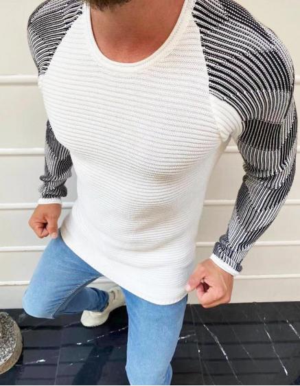 Férfi ekrü pulóver