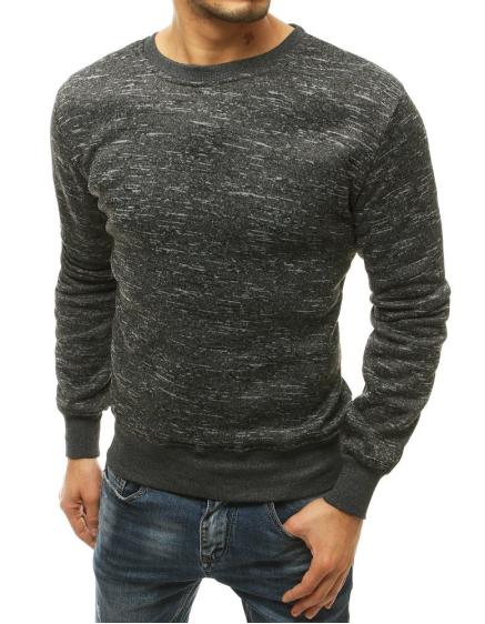 Férfi kapucnis pulóver, sötétszürke