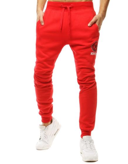 Spodnie męskie dresowe czerwone UX2766