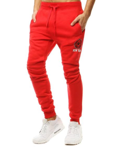 Spodnie męskie dresowe czerwone UX2766