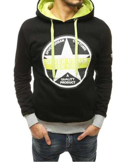 Pánská mikina s potiskem černá bx4867