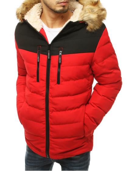 Férfi télikabát piros