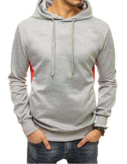 Férfi kapucnis pulóver szürke bx4917