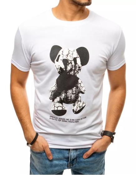 Pánské tričko s potiskem bílé rx4338