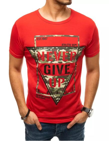 Pánske tričko s potlačou červenej rx4352