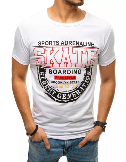 Pánské tričko s potiskem bílé rx4356