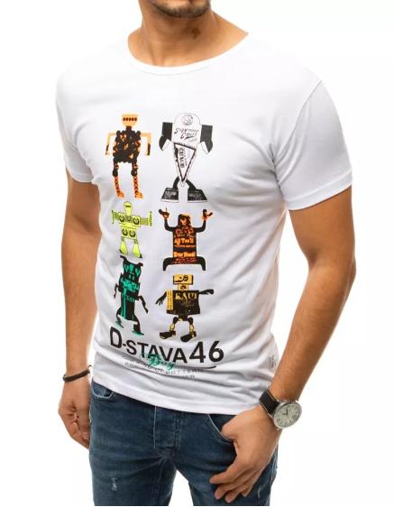 Pánske tričko s potlačou bielej rx4370