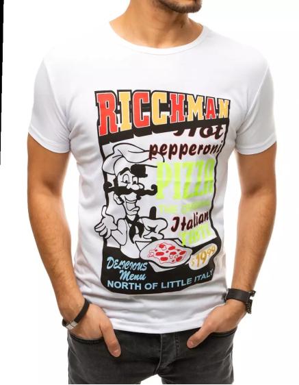 Férfi póló PIZZA fehér rx4372