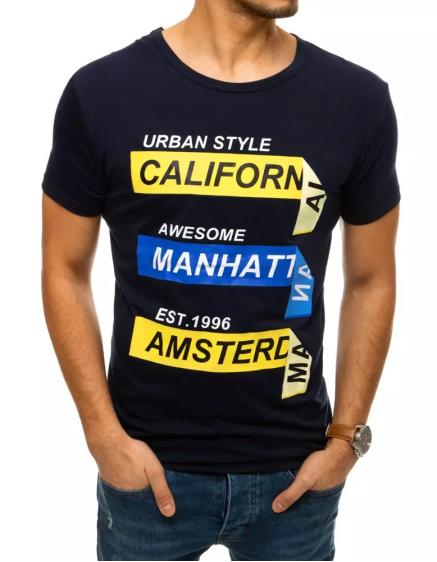 Férfi kék póló CITIES