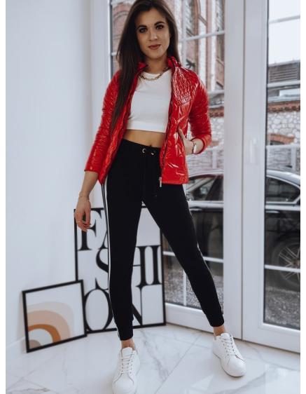 Dámská prošívaná bunda s kapucí SAVANA červená 