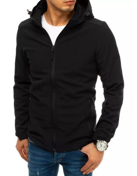 Pánská bunda softshell s kapucí černá SPORT